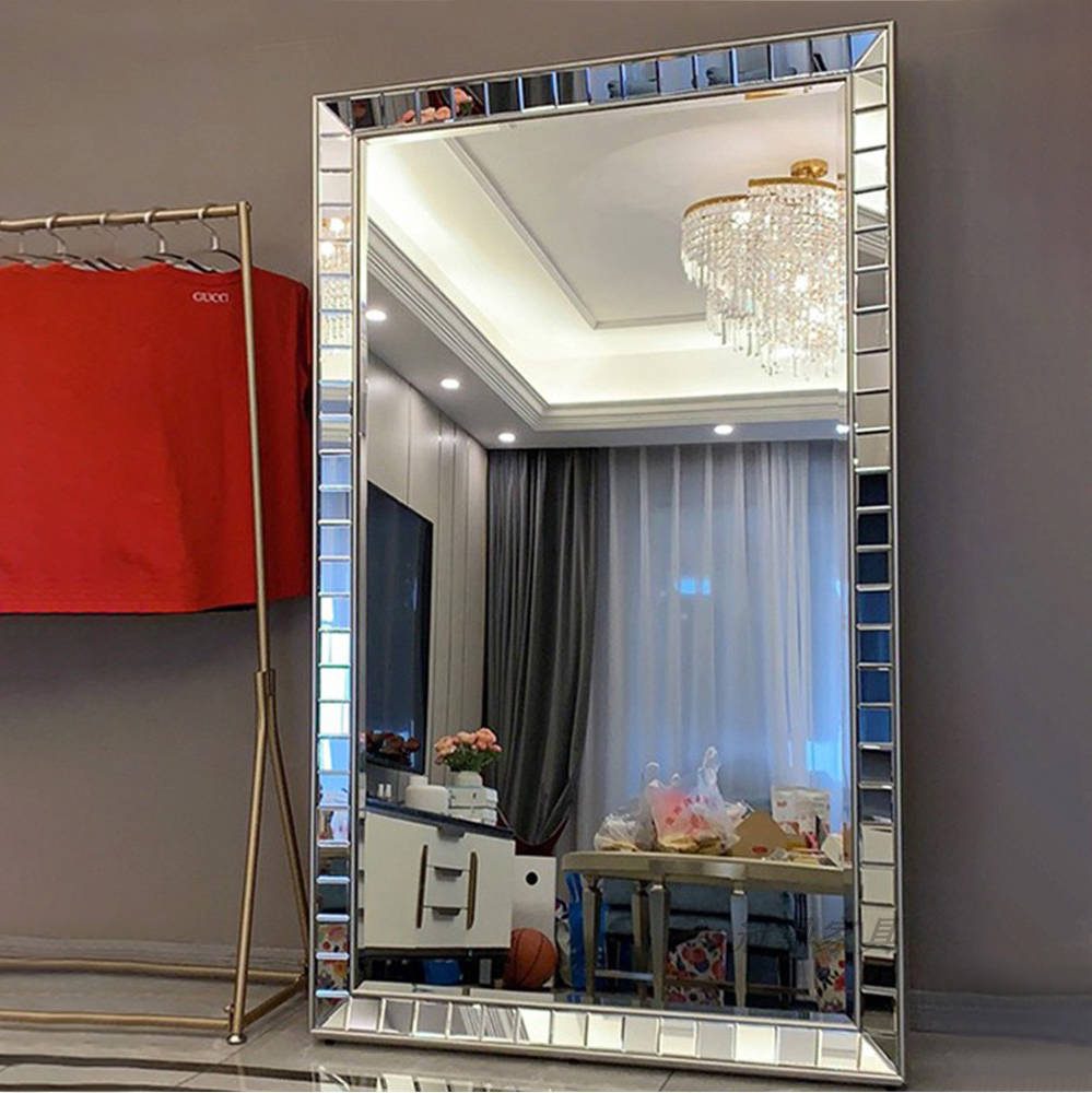 rtth2xxupe419551.jpg European Style Large Mirror Full Body Dressing Girls Bedroom Cloakroom Floor Mirror square Large Size Fitting Mirror - WOSEN Mirror