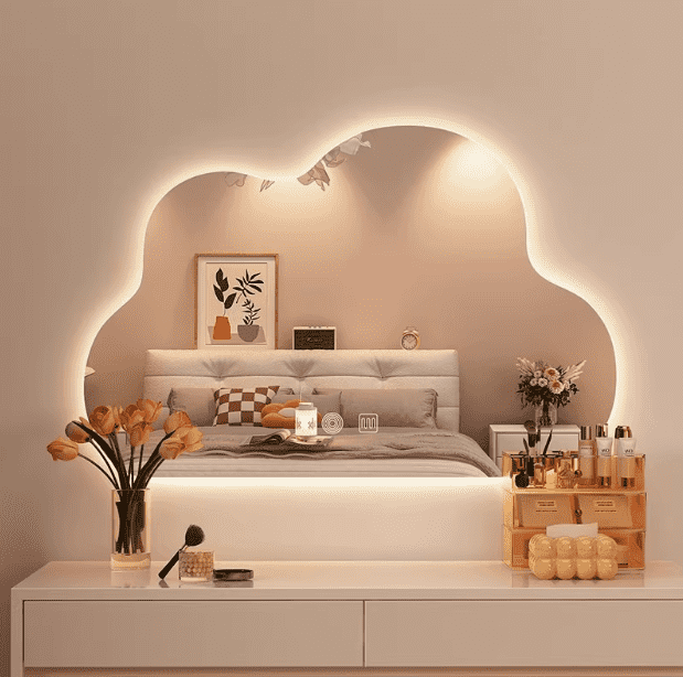rzqrsfqzhtu5871.png Cloud Intelligent LED Wall-Mounted Makeup Mirror Luminous Light and Unique Design for Bathroom Use - WOSEN Mirror