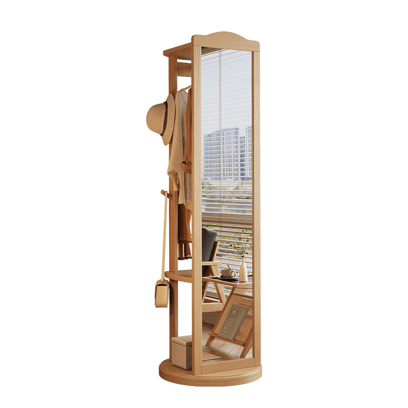 s0jqc0ave1d17978.png Customizable Dressing Mirror and Clothes Hanger Are Made of Solid Wood and Can Be Moved and Rotated for Home Use - WOSEN Mirror