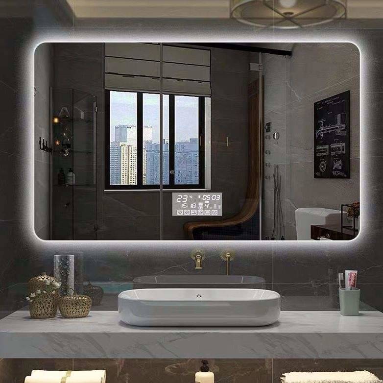sadaqbsyzhp3553.jpg Wholesale Etl Ip44 Rated Modern Hotel Anti Fog Touch Switch Mirror Wall Hanging Bathroom Mirror With Led Light - WOSEN Mirror