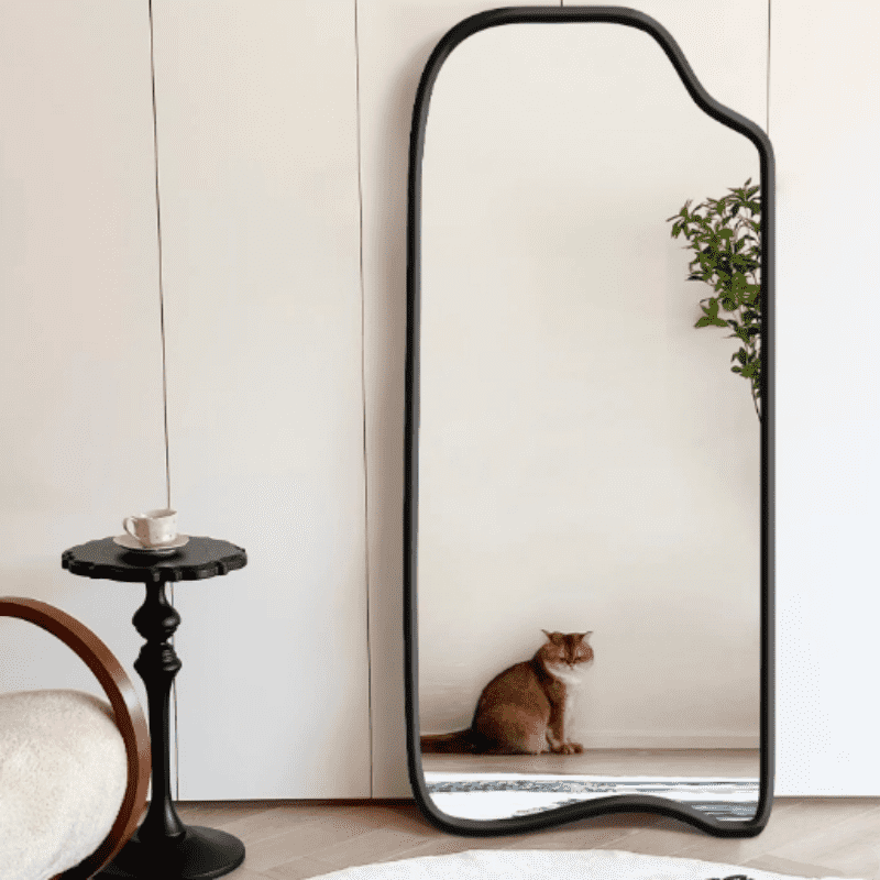 shh1d1ppsik15759.png Irregular Cloud Shaped Asymmetrical Wavy Black Glass Wall Mirror Unique Home Decor for Living Room Bathroom Bedroom Entryway - WOSEN Mirror