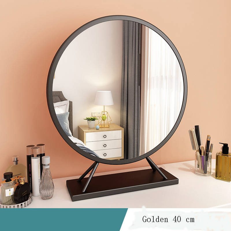 sptstwbdci08453.jpg Led Smart Round Salon Mirror with Lampstand Desktopled Table Makeup Mirror Cosmetic Mirror Traditional - WOSEN Mirror