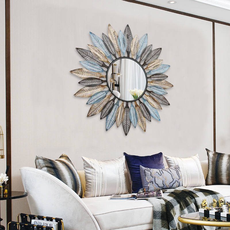 stcah5b3wni1675.jpg European Metal Iron Sofa Background Wall Hanging Decorative Mirror - WOSEN Mirror