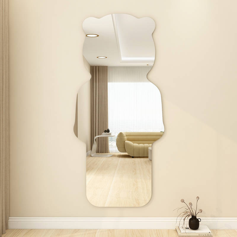 t4pkmqot2yc9531.jpg Simple Bear Shape Mirror Full Length Body Household Dressing Mirror Student Dormitory Cute Fitting Mirror Adhesive Wall Mounted - WOSEN Mirror