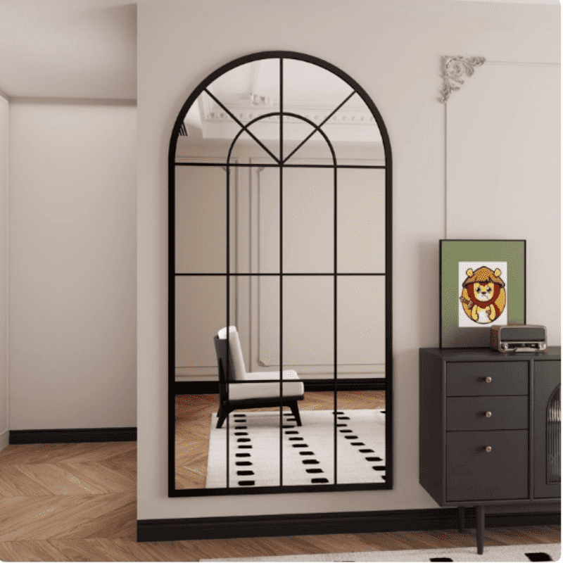 t5l0dy001xl3260.png French Retro Full-Length Dress Mirror Simple Wind Design for Home Living Room and Clothing Store Metal Fitting Hanging Mirror - WOSEN Mirror