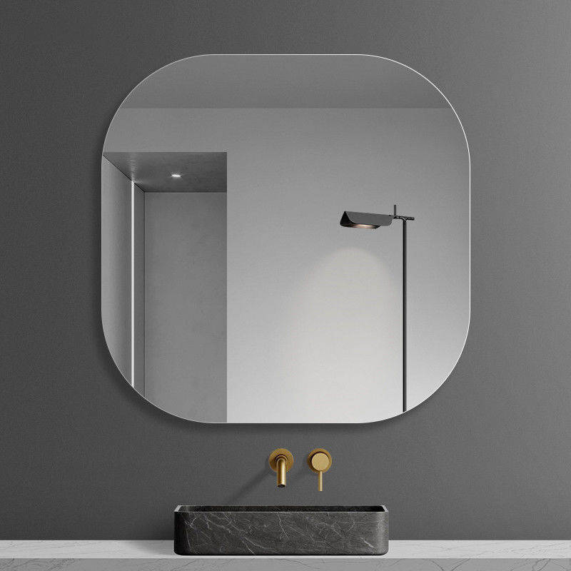tauvcd4c5fe3003.jpg Square Minimalist Bathroom Mirror Frameless Rounded Corner Toilet Makeup Mirror Wall Mounted Mirror - WOSEN Mirror