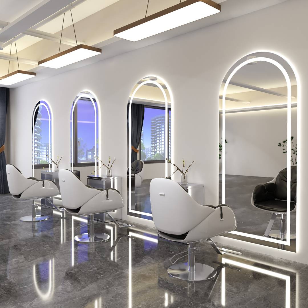 ti3o24dzx1l4471.jpg Internet Popular LED Salon Mirror for Hair Salon Simple Barber Shop Wall Hanging Frameless Hairdressing Shop Mirror - WOSEN Mirror