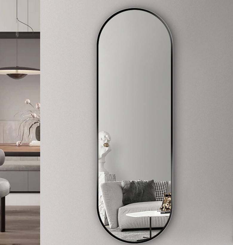 tif4fecodgu11523.jpg Customizable Modern Simplicity Oval-shaped Aluminum Alloy Frame Wall Mirror for Home/Hotel Use - WOSEN Mirror