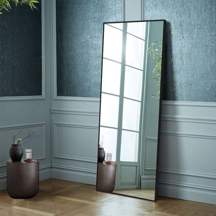 tly4sw2ml3g19798.jpg Minimlistic Design Large Full-Length Wall Floor Mirror for Bedroom Dressing Aluminum Alloy Thin Frame Glass for Cosmetics - WOSEN Mirror