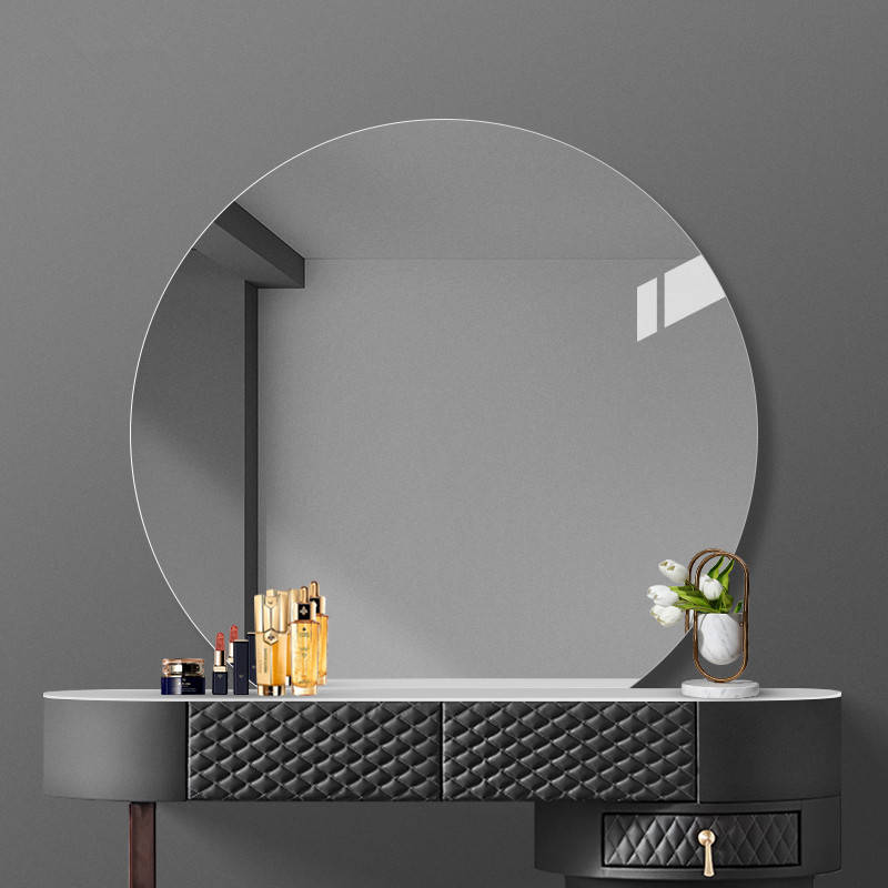 tnpxk041v1z3814.jpg Modern Semi-Round Cosmetic Mirror Parsimonious Wall Decor for Bathrooms - WOSEN Mirror