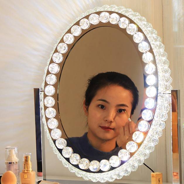 tqkolt0p5j47853.jpg 2025LED Crystal Make-up Mirror with Light Dressing Mirror - WOSEN Mirror