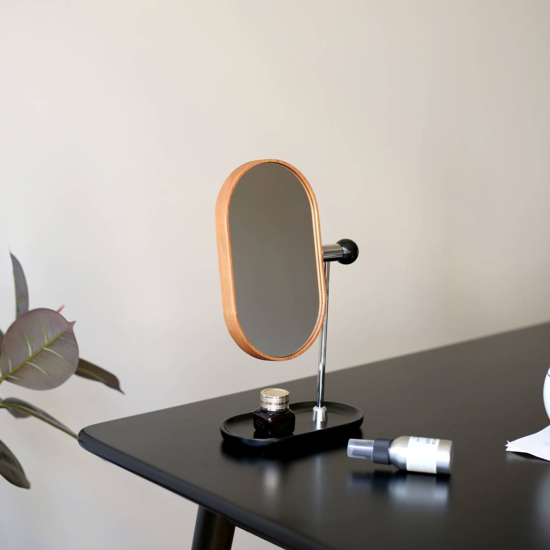 tthpj04uobs6268.jpg Home Original Design Antique Cherry Wood Makeup Mirror Modern Retro Desktop Home Decorative Rotatable Glass Wooden - WOSEN Mirror