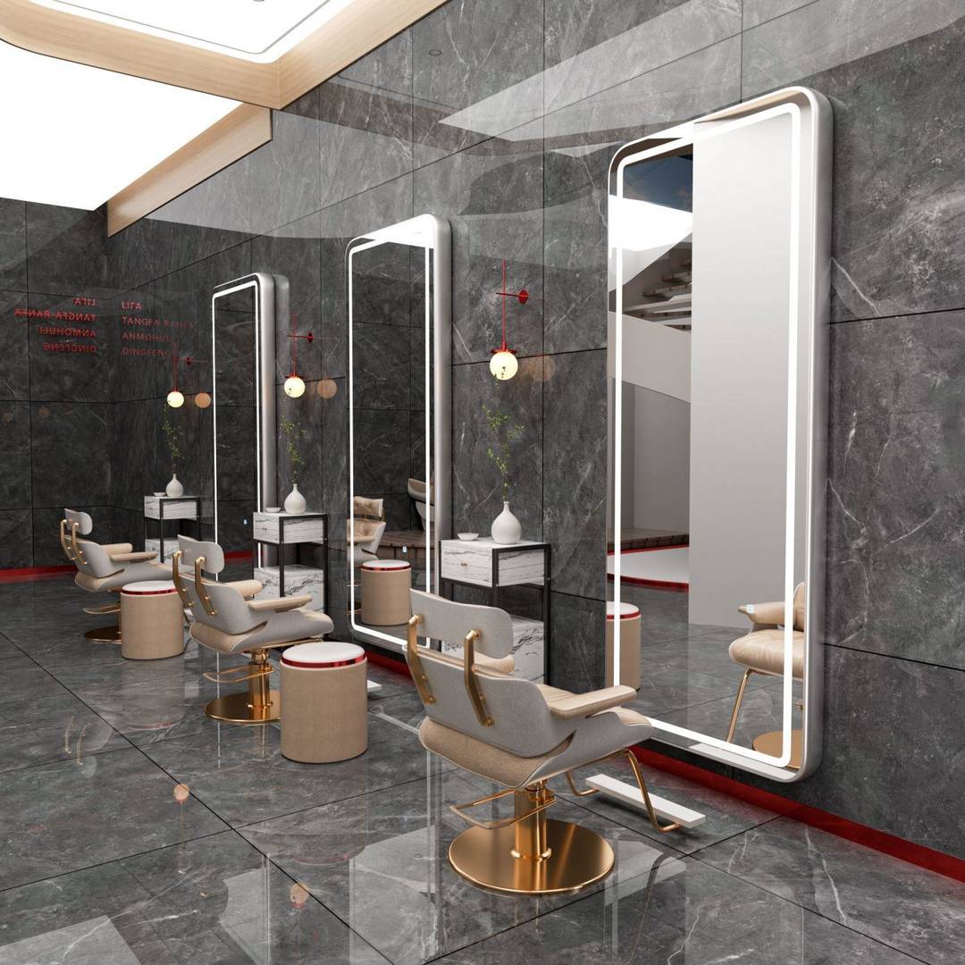 tux2leyi4wl4631.jpg Internet Celebrant LED Light Hair Salon Mirror Floor-mounted Wall-mounted Special for Hairdressing Perm Dyeing Barber Shop Use - WOSEN Mirror