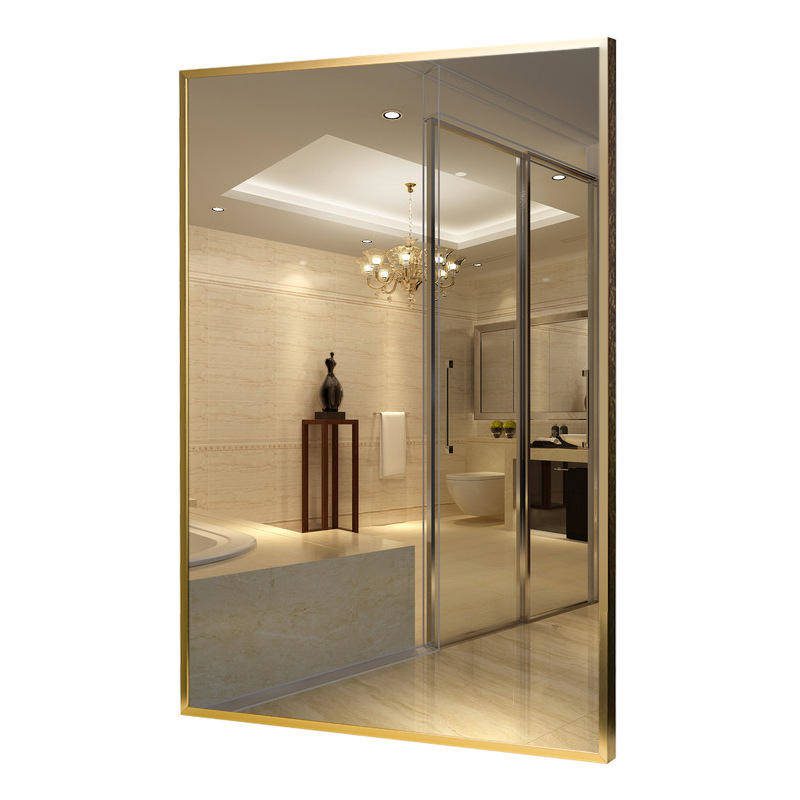u0ldtueot5r2082.jpg Shower Room Aluminum Alloy Metal Frame Simple Explosion-proof Wall Mounted Cosmetic Mirror Home Decor Bathroom Mirror - WOSEN Mirror