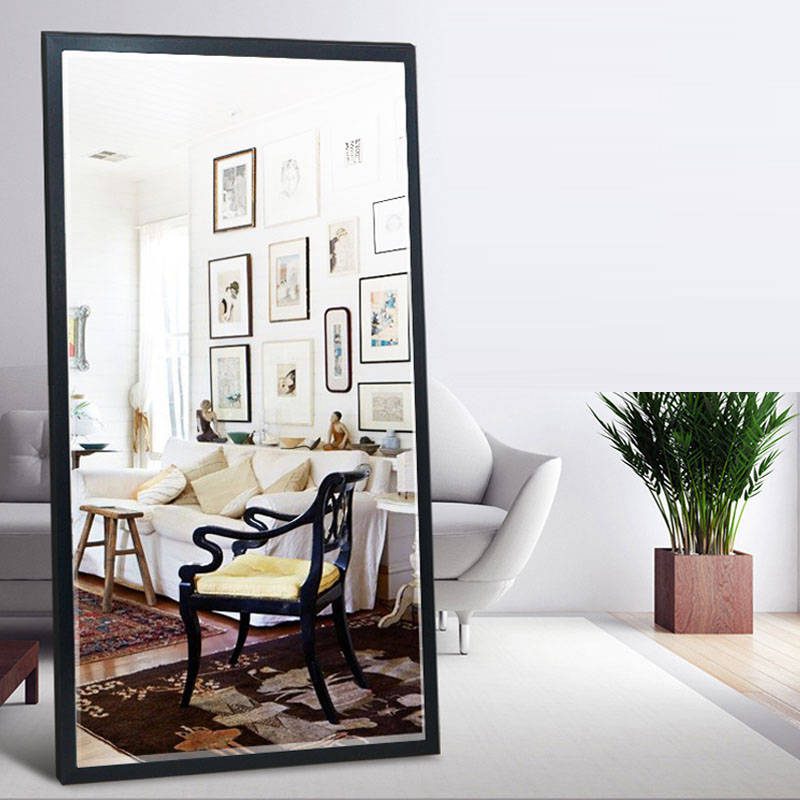 Custom Shabby Chic Large Wall Decorative Mirror Black Border Plastic Home Decoration - WOSEN Mirror