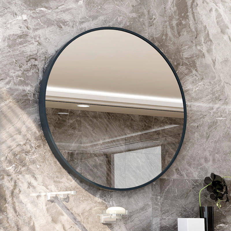 u115cgohy2x2184.jpg Home Decor Gold Metal Framed Bathroom Mirror Household Bedroom Make-up Mirror Hotel Round Wall Mirror - WOSEN Mirror