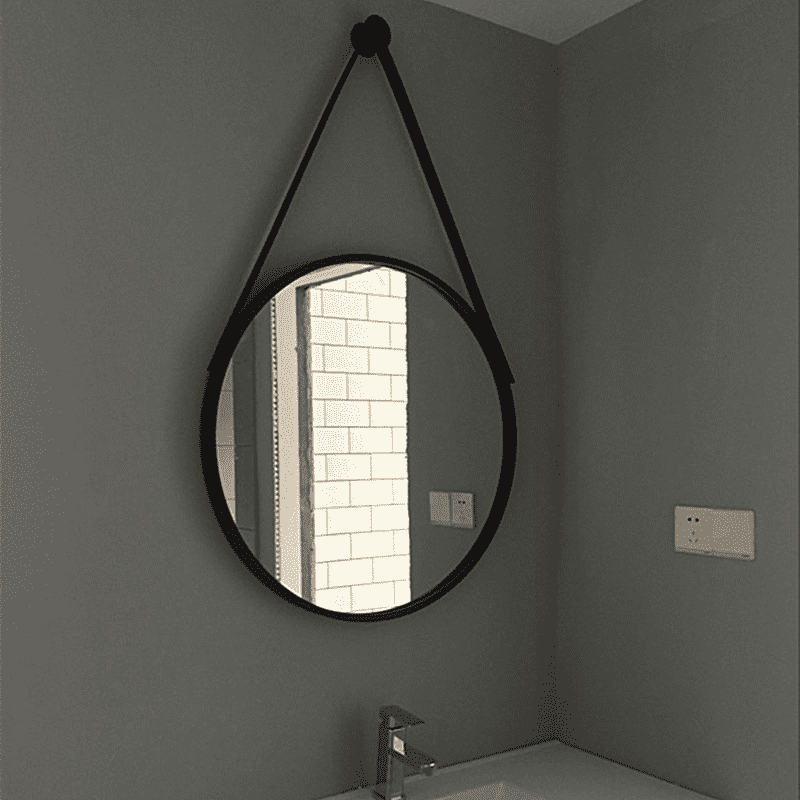 u2uutsdigux10943.png Modern Home Round Mirror Decorative Wall Hanging for Living Room Bedroom Bathroom-Aluminum Lenses Metal Frame for Hotels - WOSEN Mirror