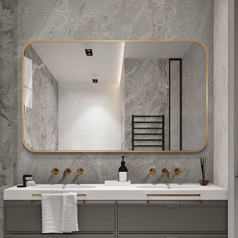 v1jr4pq0ziy2419.jpg Aluminum Frame Bathroom Mirror Home Decor Wall Hanging Mirror High-definition Explosion-proof Mirror - WOSEN Mirror