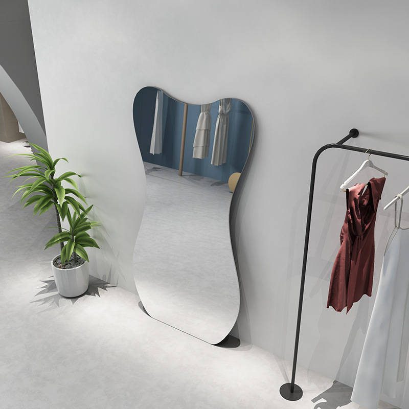 v2xb0jovkvi15306.jpg Modern Simple Wall-mounted Full-length Mirror Clothing Store Thin Profiled Floor Mirror - WOSEN Mirror