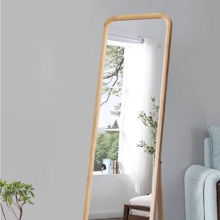 v3wccn44coj18137.jpg WOSEN Hot Sale Home Decoration Fitting Room Solid Wood Round Corner Stand Mirror Standing Floor Solid Wood Mirror - WOSEN Mirror