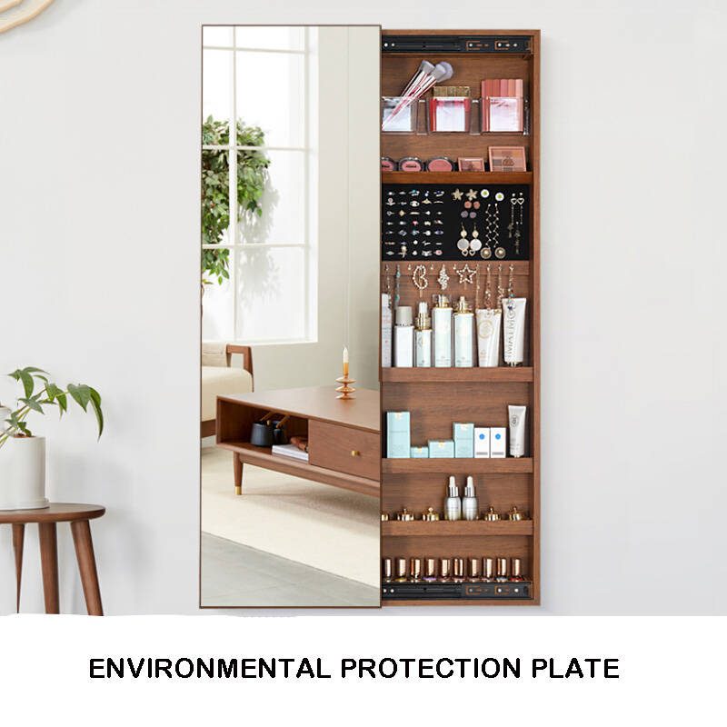 v5jbyuok3rj19015.jpg Custom Bedroom Closet LED Floor Mirror Wood Powder Room Jewelry Decorated Mirror - WOSEN Mirror