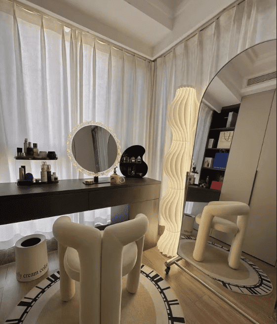 vhan4c4diiy6143.png Light Luxury European Style Three-Color Light-Changing Acrylic Makeup Mirror Desktop Dressing Table Mirror for Bedroom Vanity - WOSEN Mirror