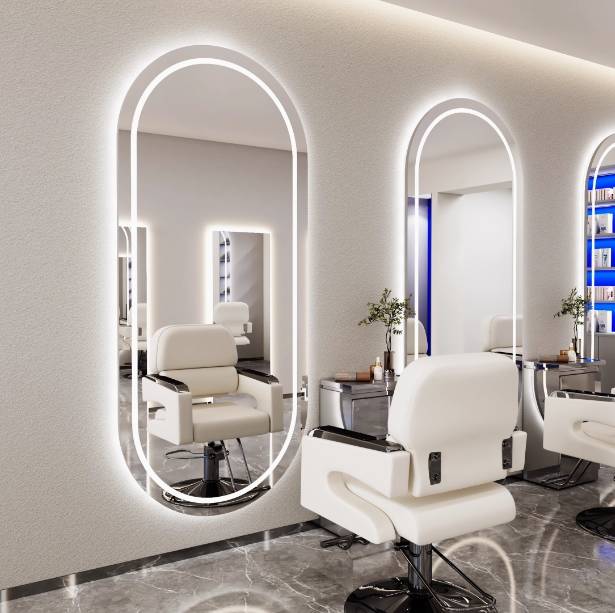 vmn1iw3do1s4218.jpg Customizable Modern Large Oval LED Mirror Optional Touch Switch for Barber Shop Salon Use - WOSEN Mirror