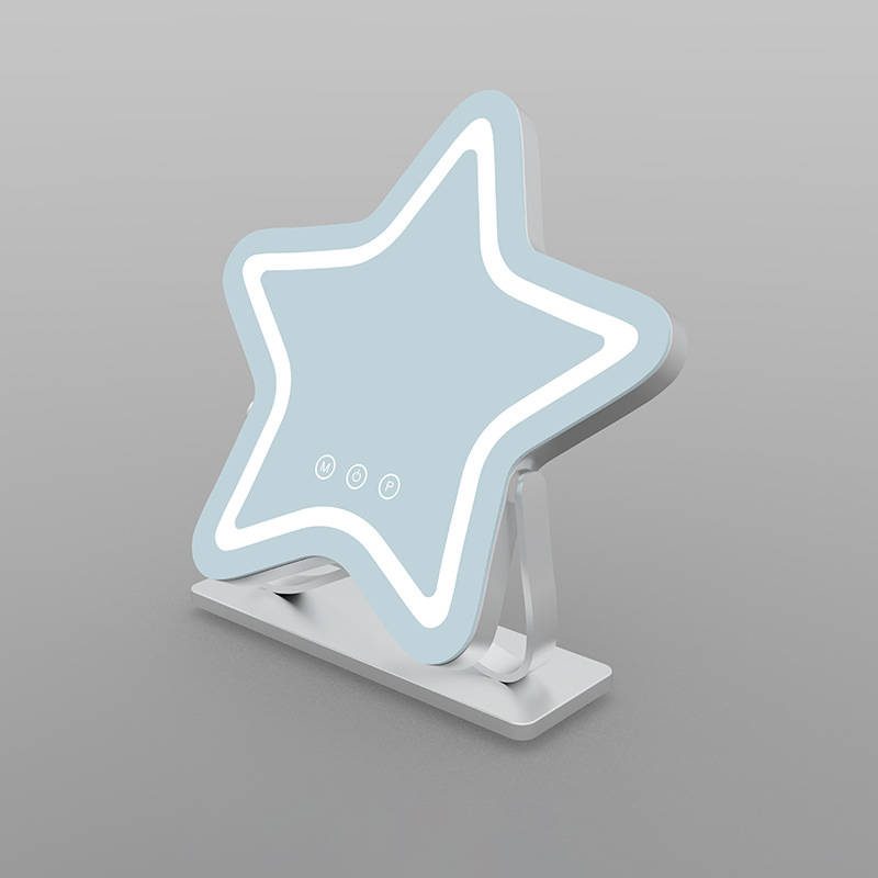 vy5du1f3hzv6629.jpg Factory Customized Star Shape Hollywood Makeup Mirror Intelligent Three Color Dimming Desktop LED Vanity Mirror with Light - WOSEN Mirror