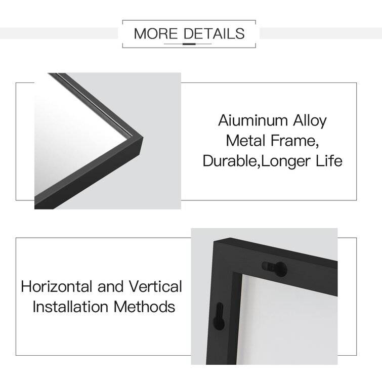 w0qpl0q2xb319801.jpg Minimlistic Design Large Full-Length Wall Floor Mirror for Bedroom Dressing Aluminum Alloy Thin Frame Glass for Cosmetics - WOSEN Mirror