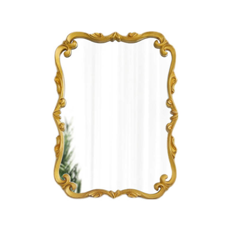 New French Retro Carved Makeup Mirror Wall Hanging Wooden Frame HD Bathroom Mirror - WOSEN Mirror