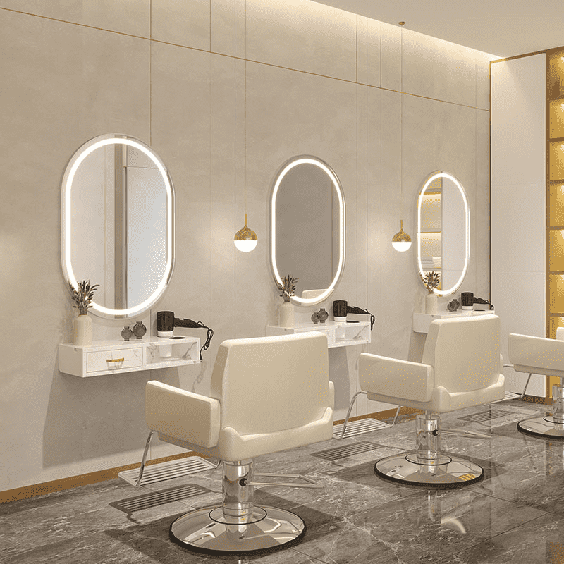 wgfpm1mxfk14933.png Hotel-Grade 700mmx100mm Rectangular LED Mirror Modern Style Metal Salon Mirror with LED Lighting - WOSEN Mirror