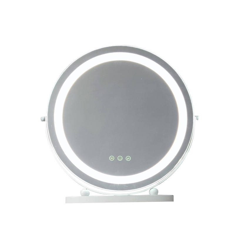 wiwb2o2bc0g7176.jpg Best Selling Table Desktop Makeup Mirror Metal Frame LED Light Round Vanity Mirror With Touchscreen Lights That Can Light up - WOSEN Mirror