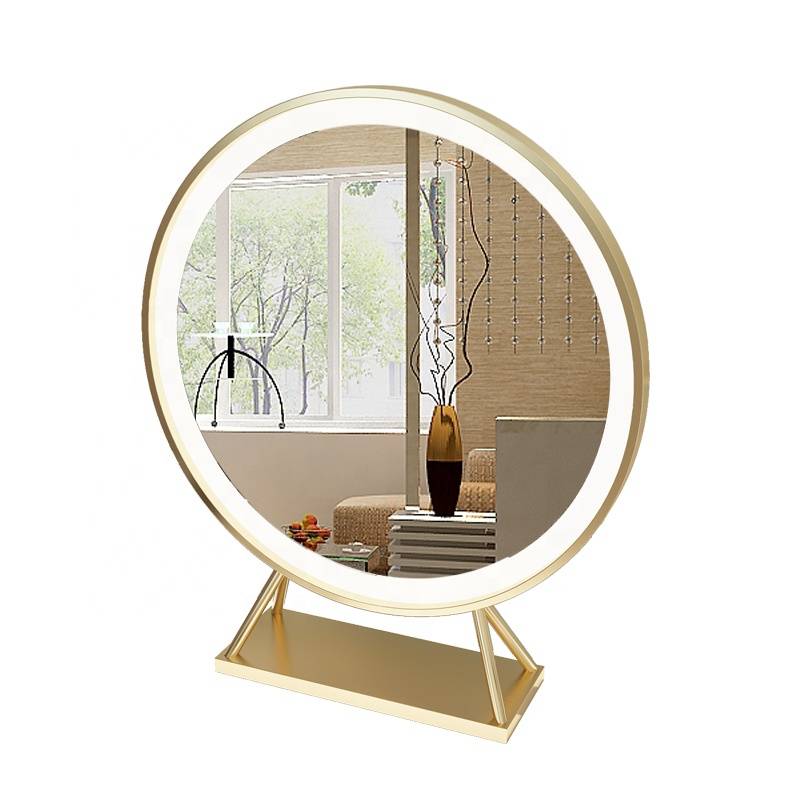wjgxnat3u3n7990.jpg Modern LED Cosmetic Mirror round Glass Vanity Dressing Table Makeup Mirror with Light for Bathroom Decorative Use - WOSEN Mirror