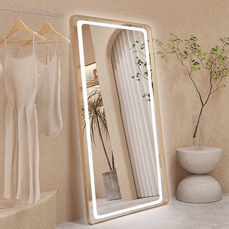 wjws50facnp18549.jpg Wosen Modern Full-Length LED Stand Mirror Aluminium Arch Floor Stand Wall Hanging Mirror for Dressing & Decorative Use - WOSEN Mirror