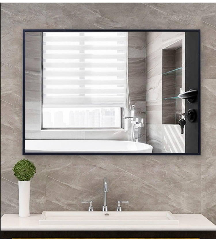 wprabnjbaum2234.jpg Custom Simple Modern Design Explosion-Proof Aluminum Alloy Frame Hotel Bathroom Cosmetic Mirror with Wall Hanging Decor - WOSEN Mirror