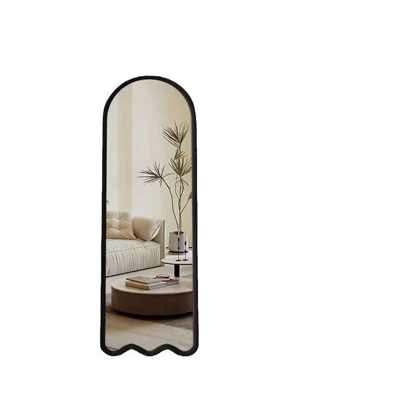 wq3obrtzex515164.jpg Irregular Fabric Decorative Arch Full Length Floor Mirror Velvet Frame for Home Decor/Bedroom Espejo Spiegel Mirror - WOSEN Mirror