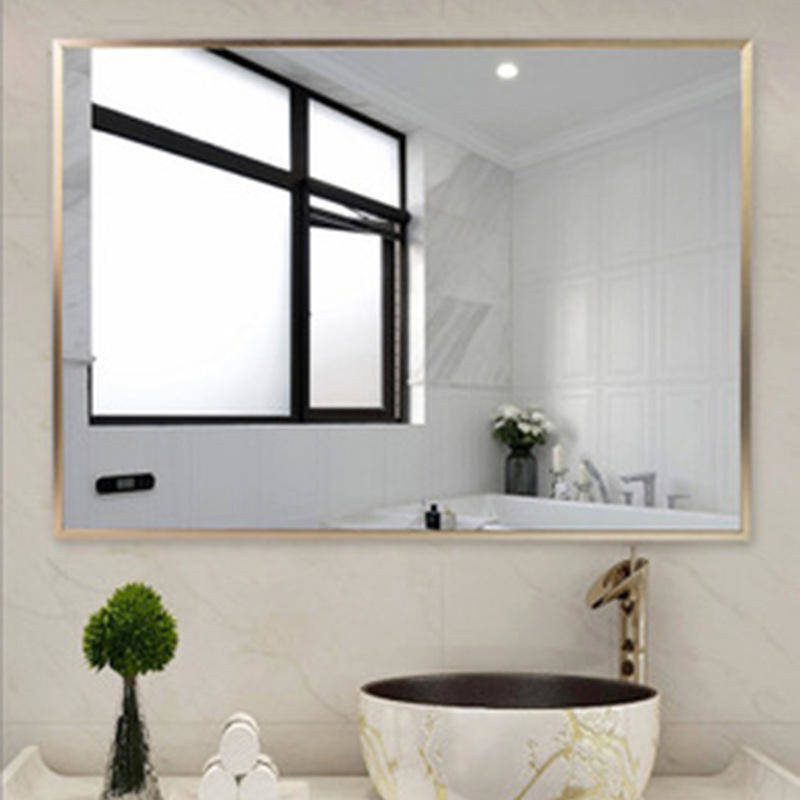 wqmtmvk14fb2083.jpg Shower Room Aluminum Alloy Metal Frame Simple Explosion-proof Wall Mounted Cosmetic Mirror Home Decor Bathroom Mirror - WOSEN Mirror