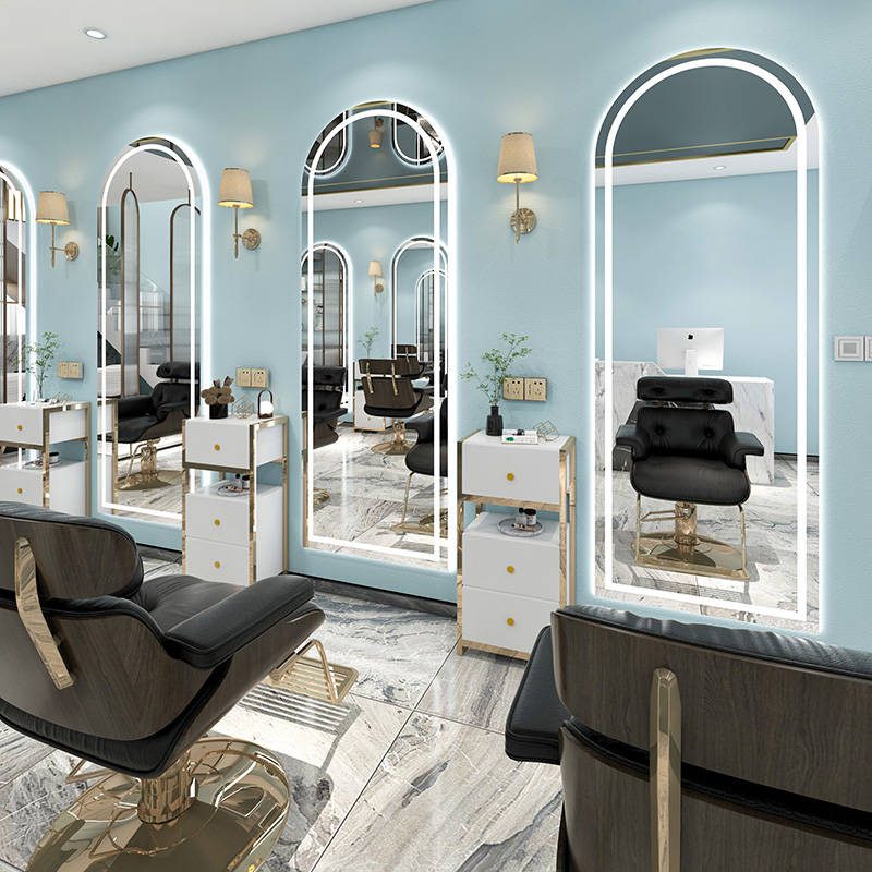 wrlbxus3vj24496.jpg Hairdressing Furniture Styling Station Mirror Salon Mirror with Led Lights Barber Shop Mirrors - WOSEN Mirror