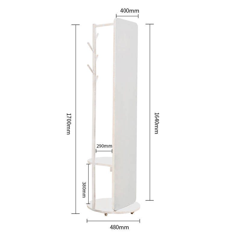wupchek4fak19152.jpg Solid Wood Full Body Floor Mirror for Bedroom Movable Rotary Dressing Closets with Glass Door Household Furniture - WOSEN Mirror