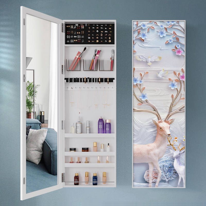 wym1jng4ka519271.jpg Modern Full-Body Floor Mirror With Jewelry Storage Closets Household Dressing Mirror for Bedroom and Living Room - WOSEN Mirror