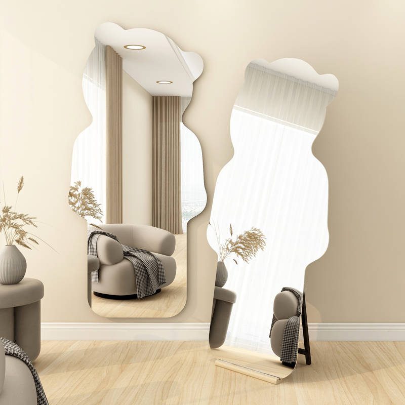 Bear Shaped Full Body Free Standing or Wall Mounted Dressing Mirror Glass Full Length Floor Mirror for Decorative Usage - WOSEN Mirror