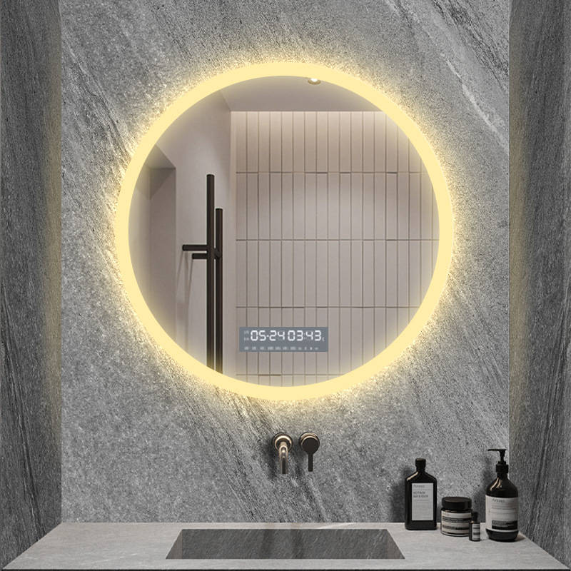x3ovlw0a4rx5521.jpg Modern LED Illuminated Frameless round Bathroom Mirror with Antifog Smart Lighting for Hotels Graphic Design Solution - WOSEN Mirror