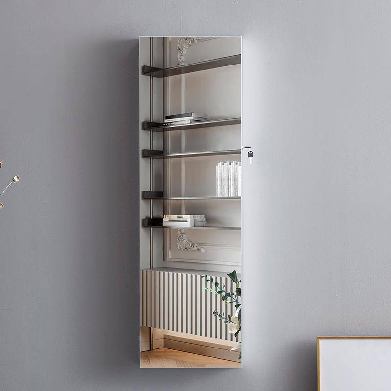 Luxury White Full-Body Dressing Mirror with Storage Hot Selling Contemporary Style Wall-mounted for Bathroom - WOSEN Mirror