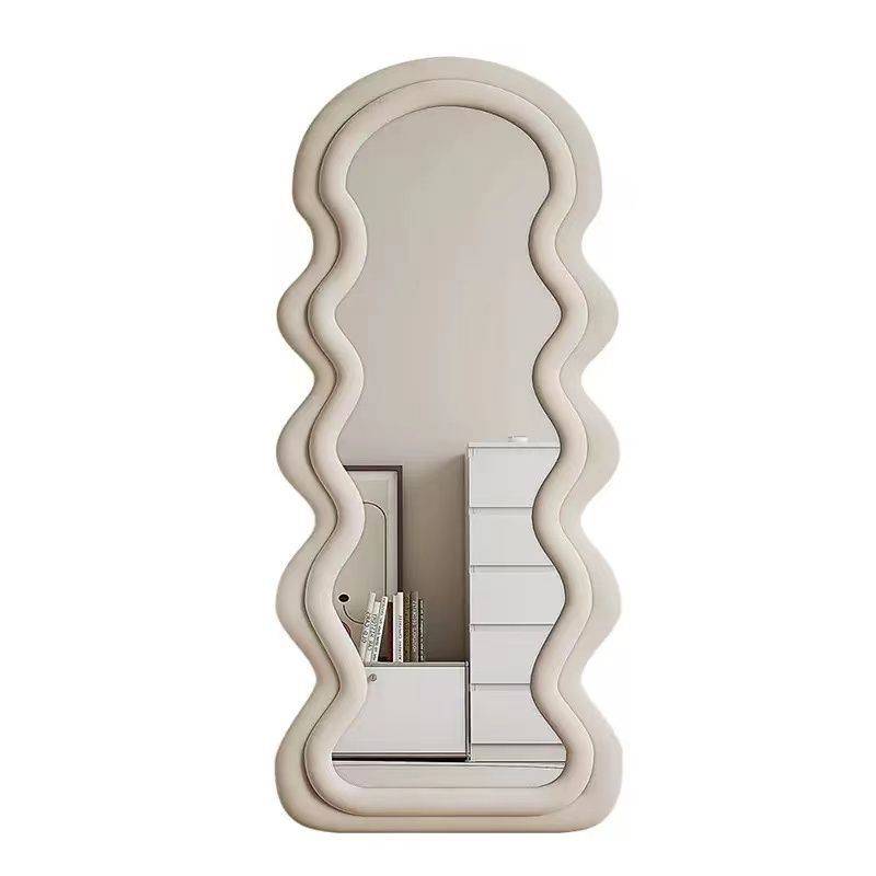 xelkkhbsmol15111.jpg Hot Sales Customized Large Special-shaped Wave Floor Mirror Standing or Wall Mounted Wavy Full Body Fitting Mirror - WOSEN Mirror