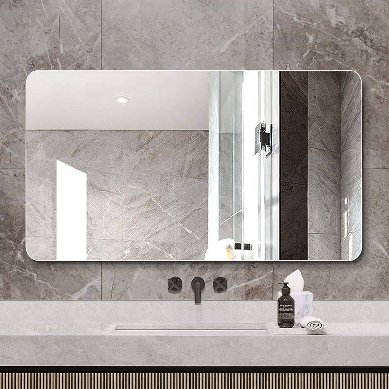 xf3jub2gtiy2847.jpg Frameless Bathroom Mirror Wall Mount Mirror with Large Explosion-proof Corner High-definition Glass Mirror - WOSEN Mirror