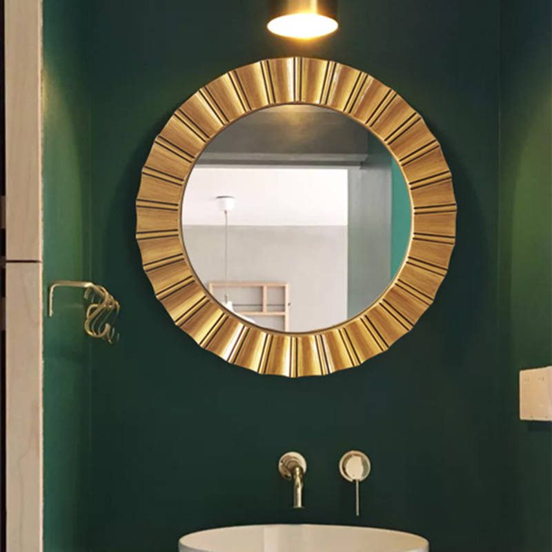 Retro Style Luxury Gold and Metal Living Room Decoration Mirror Home Living Room Wall Mirror - WOSEN Mirror