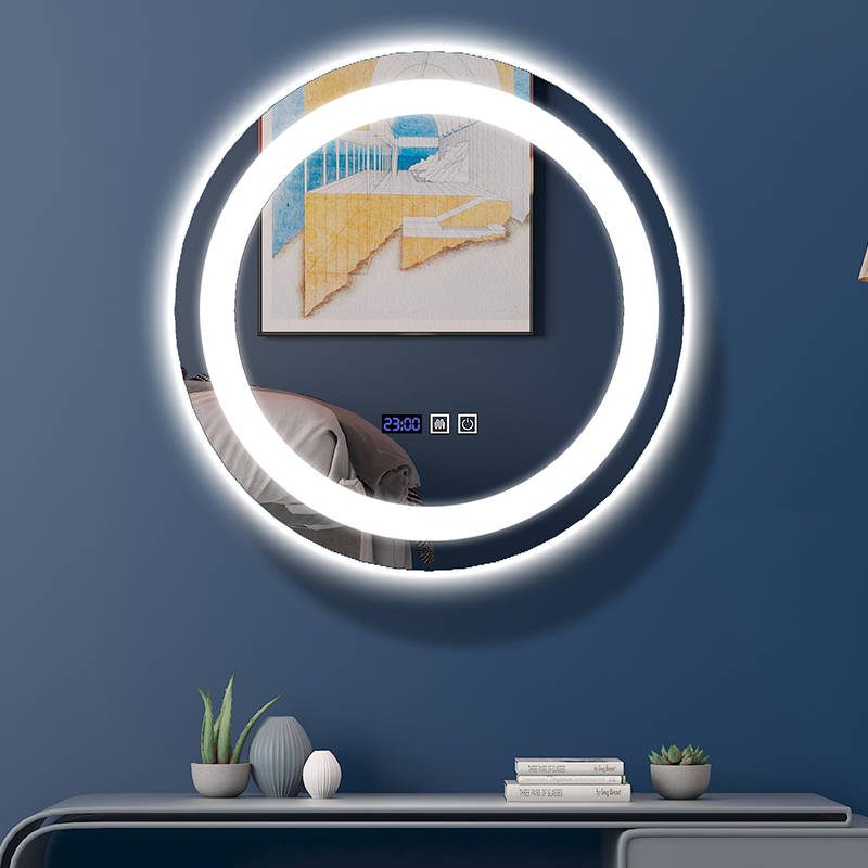 xrxycj0odnu5737.jpg Smart round Anti-Fog Bathroom Vanity LED Light Decor Wall Makeup Glass Mirror Framed - WOSEN Mirror