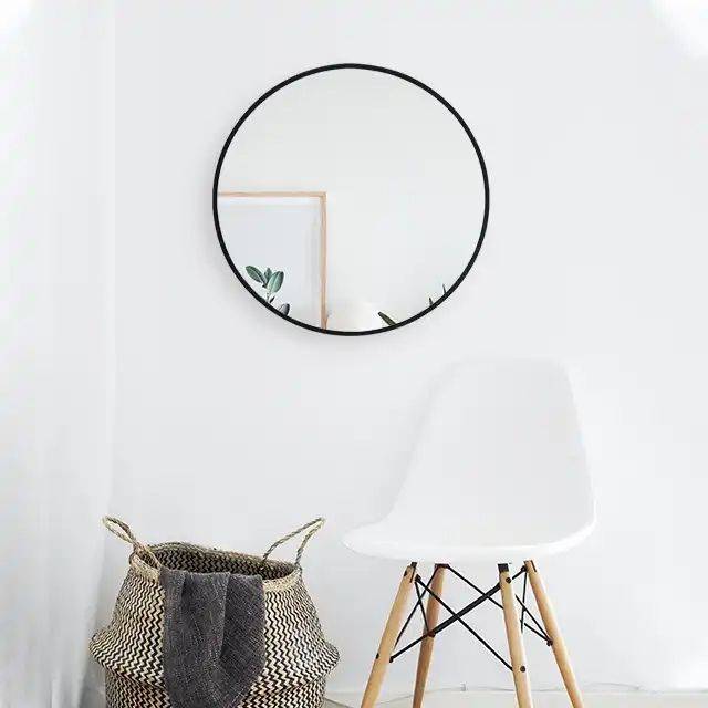 xsqjlhdvliu2900.jpg High Quality Gold Round Bathroom Mirror Living Room Bedroom Wall Hanging Mirror Wall Full Mirror - WOSEN Mirror