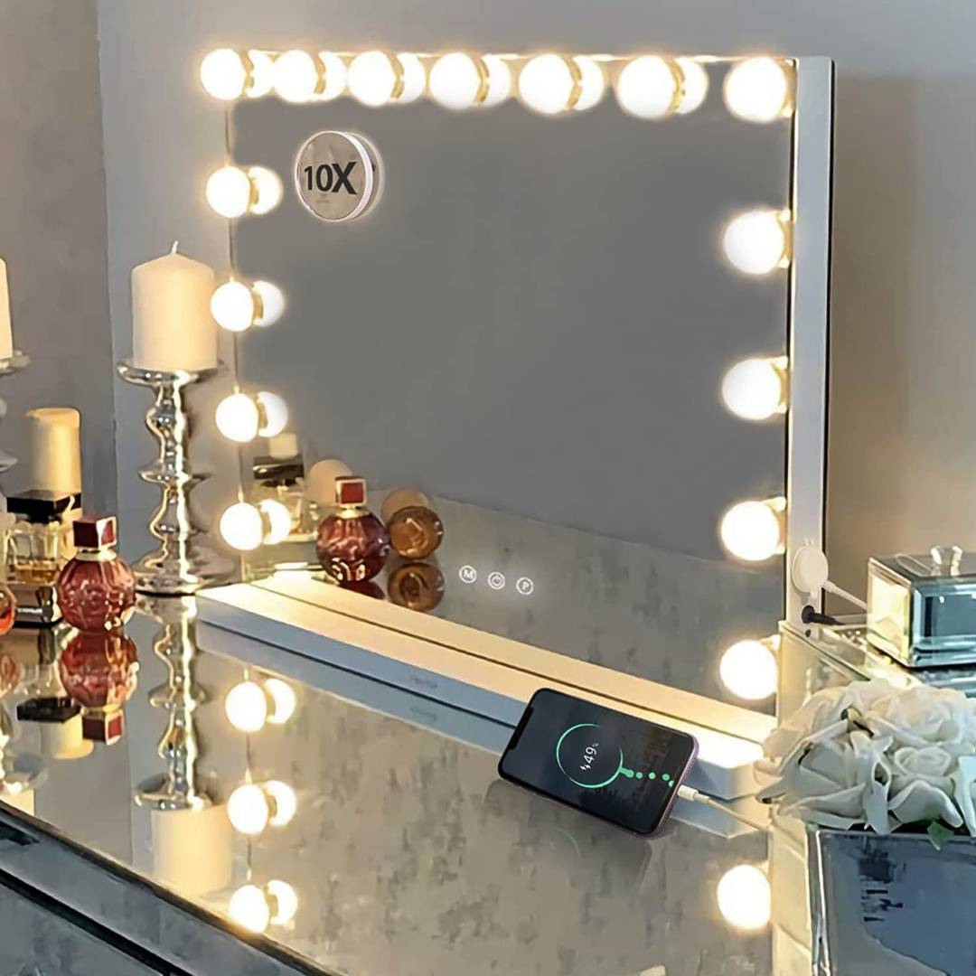 y00udgqwxep5652.jpg LED Dimming Hollywood Makeup Lighting Mirror, Suitable for Dressing Room Desktop Wall Mounted - WOSEN Mirror