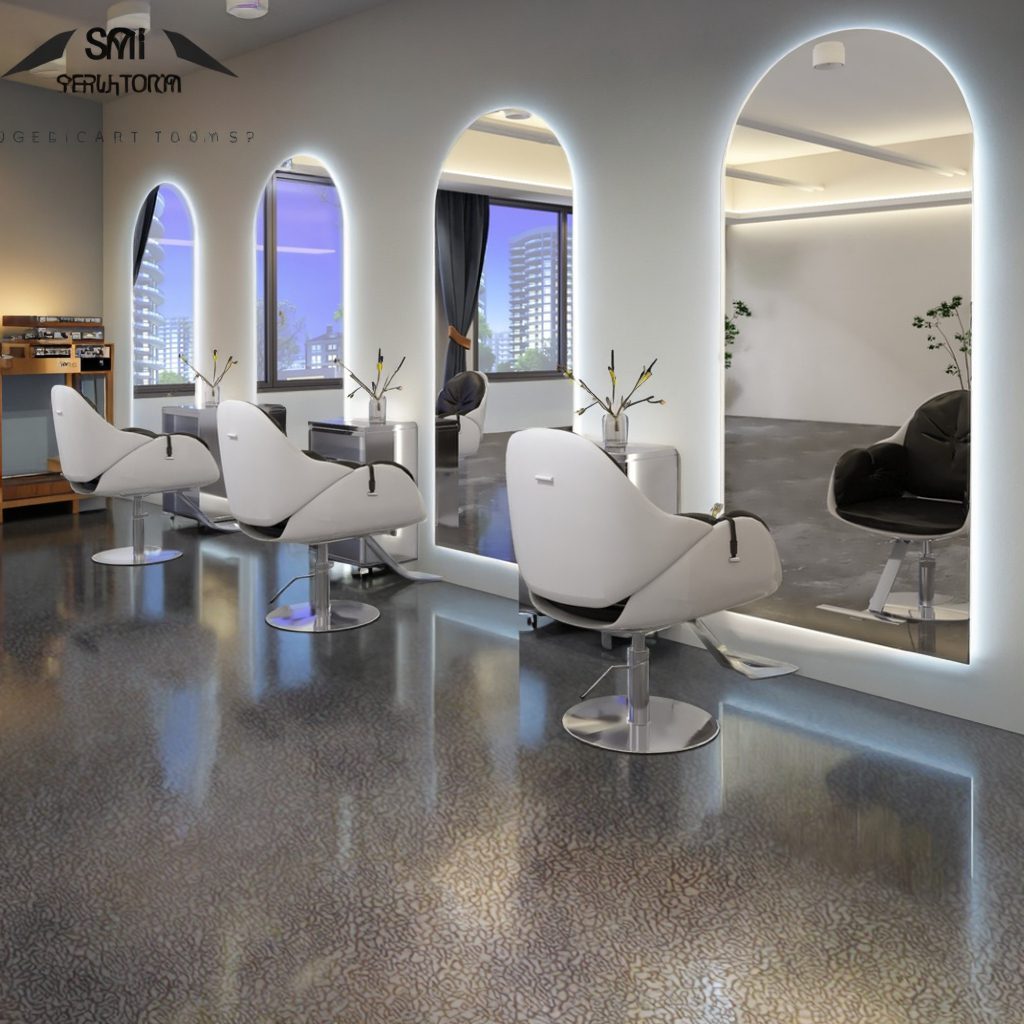 yfyvt2wqrcf4475.png Internet Popular LED Salon Mirror for Hair Salon Simple Barber Shop Wall Hanging Frameless Hairdressing Shop Mirror - WOSEN Mirror